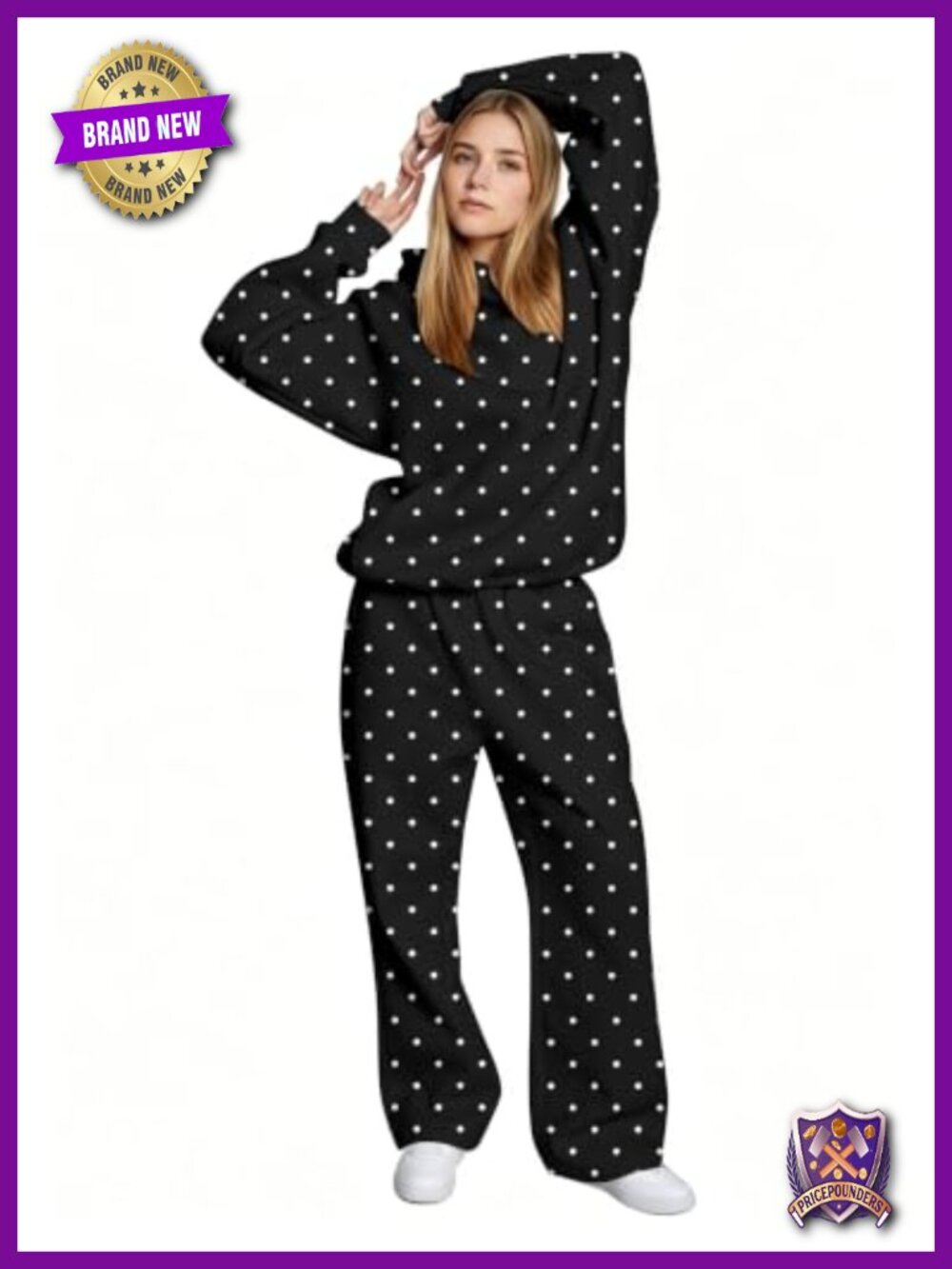 Oversized Leopard Hoodie & Straight Leg Sweatpants 2 Piece Set Lounge